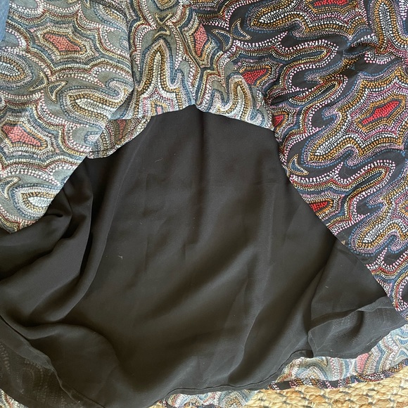 Maeve Evaline smocked dress size xsmall geometric multi color Anthropologie - Picture 8 of 11